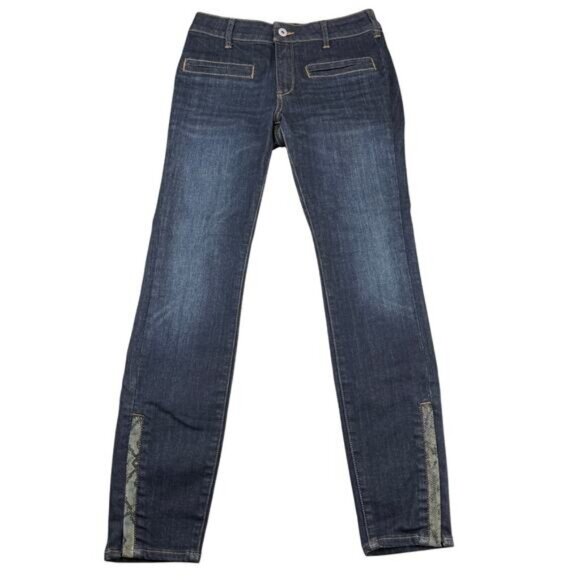 NWT PILCRO Anthropologie High-Rise Ankle-Zip Skinny Jeans Size 27 - Picture 2 of 8